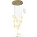 WHP Series 12 Light 24 inch Brass Chandelier Ceiling Light