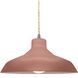 Radiance 1 Light 13.5 inch Canyon Clay and Brushed Nickel Pendant Ceiling Light