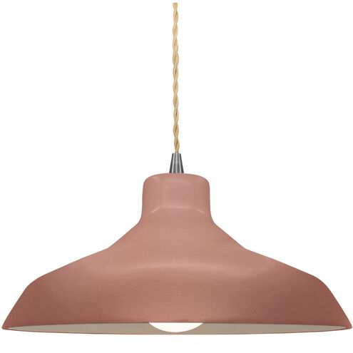 Radiance 1 Light 13.5 inch Canyon Clay and Brushed Nickel Pendant Ceiling Light
