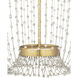 Mademoiselle LED 22 inch Contemporary Gold Leaf and Contemporary Gold Chandelier Ceiling Light, Medium