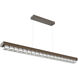 Tessera LED 62.6 inch Flat Bronze with Nutmeg Linear Chandelier Ceiling Light