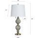 Rowan 33 inch 100 watt Ash and White Table Lamp Portable Light