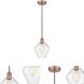 Edison Cindyrella LED 8 inch Antique Copper Mini Pendant Ceiling Light