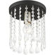 Elizabeth 1 Light 8 inch Black Petite Flush Mount Ceiling Light
