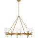 Chapman & Myers Classic LED 44 inch Antique-Burnished Brass Ring Chandelier Ceiling Light
