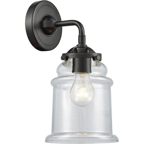 Nouveau Canton 1 Light 6 inch Oil Rubbed Bronze Sconce Wall Light in Clear Glass, Nouveau