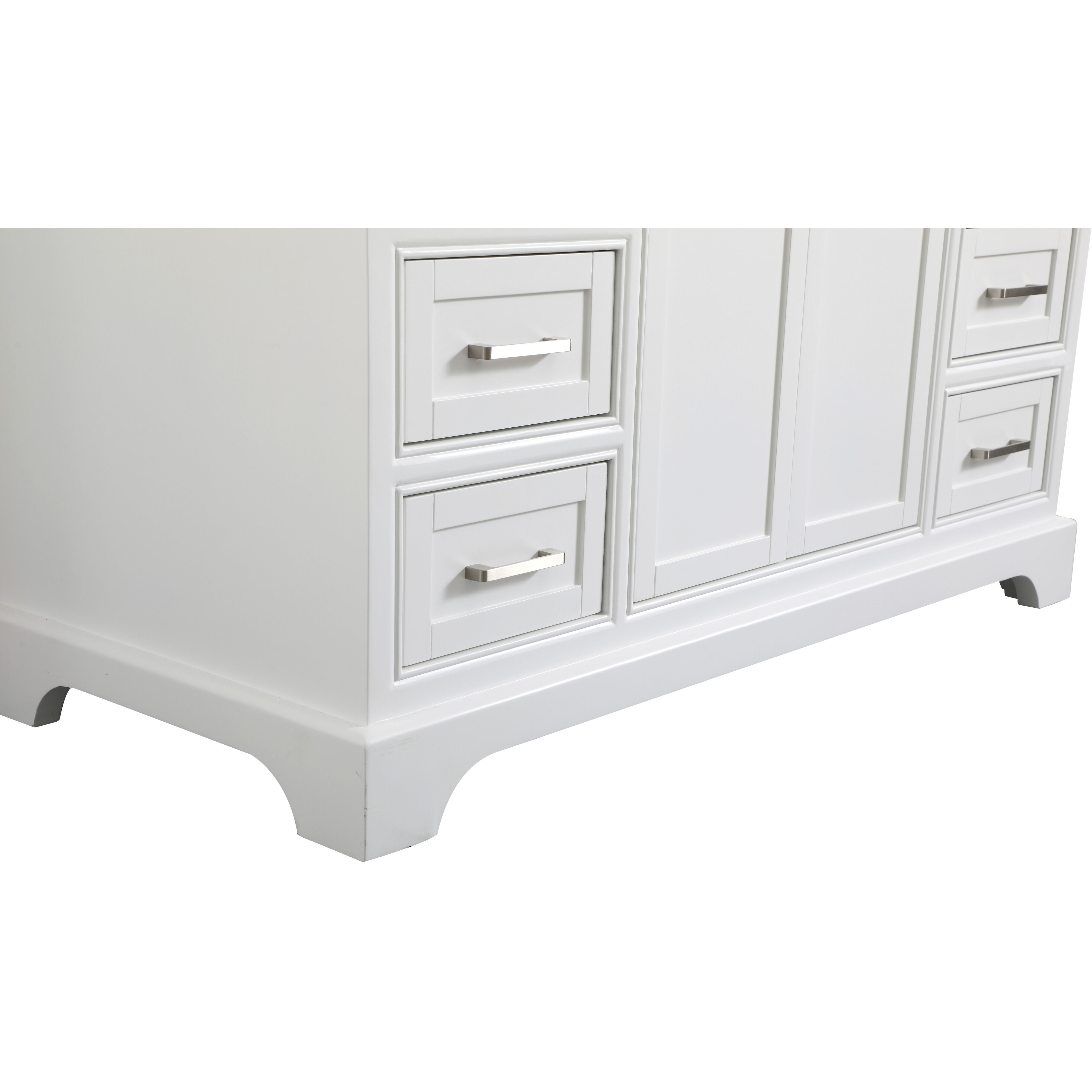 Americana 48 X 35 inch White with Carrara White Marble Vanity Set