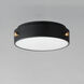 Rivet LED 12 inch Black and Antique Brass Outdoor Flush Mount