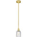 Edison Bridal Veil 1 Light 5 inch Satin Gold Stem Hung Mini Pendant Ceiling Light