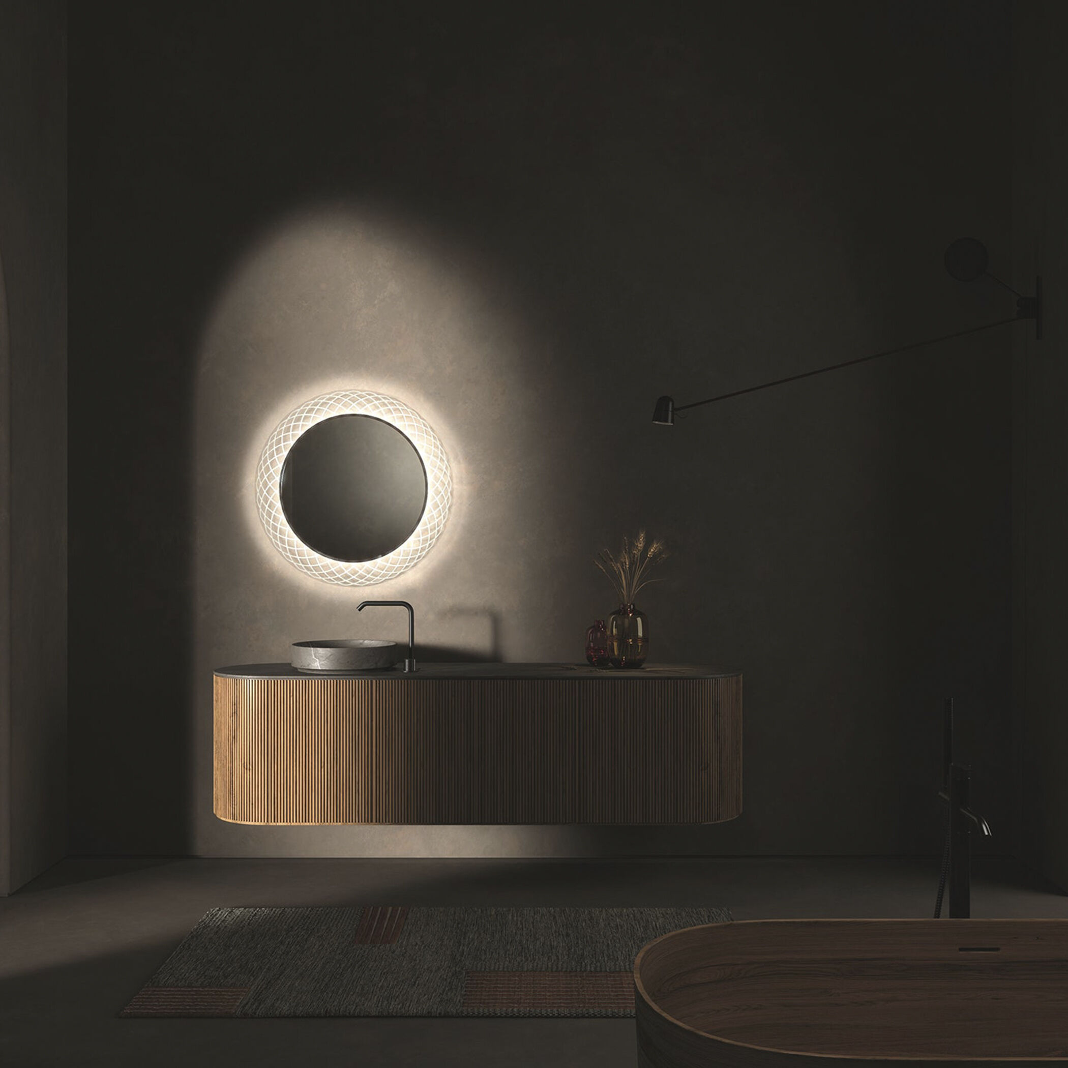 Perla 48 X 48 inch LED Lighted Mirror, Vanita by Oxygen