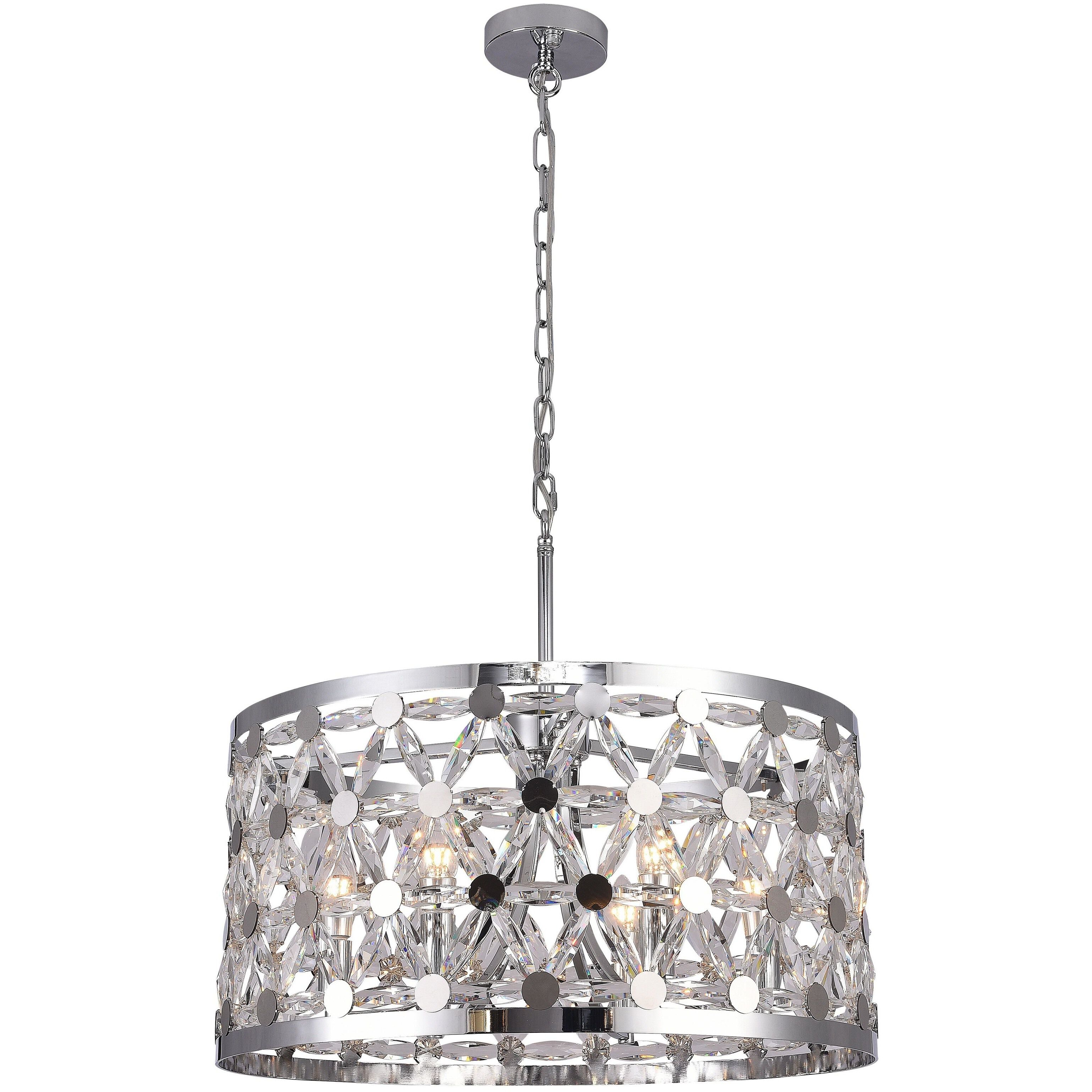 Canada 6 Light 22.6 inch Chrome Chandelier Ceiling Light