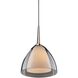 Rainbow 1 Light 4.5 inch Chrome Pendant Ceiling Light in Clear Glass