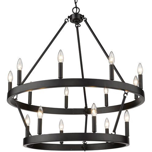 Alastair 15 Light 32 inch Matte Black Chandelier Ceiling Light