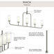 Mack 5 Light 46 inch Brushed Nickel Linear Chandelier Ceiling Light