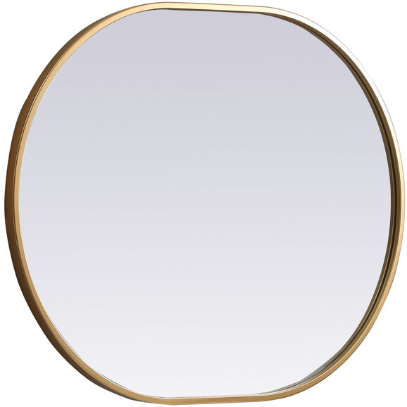 Asha 30 X 24 inch Brass Mirror in 24 x 30