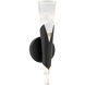 Kilt 1 Light Black ADA Wall Sconce Wall Light in 3000K