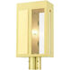 Lafayette 1 Light 17.25 inch Satin Brass Outdoor Post Top Lantern