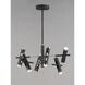Ambit LED 32.25 inch Black and Satin Nickel Multi-Light Pendant Ceiling Light