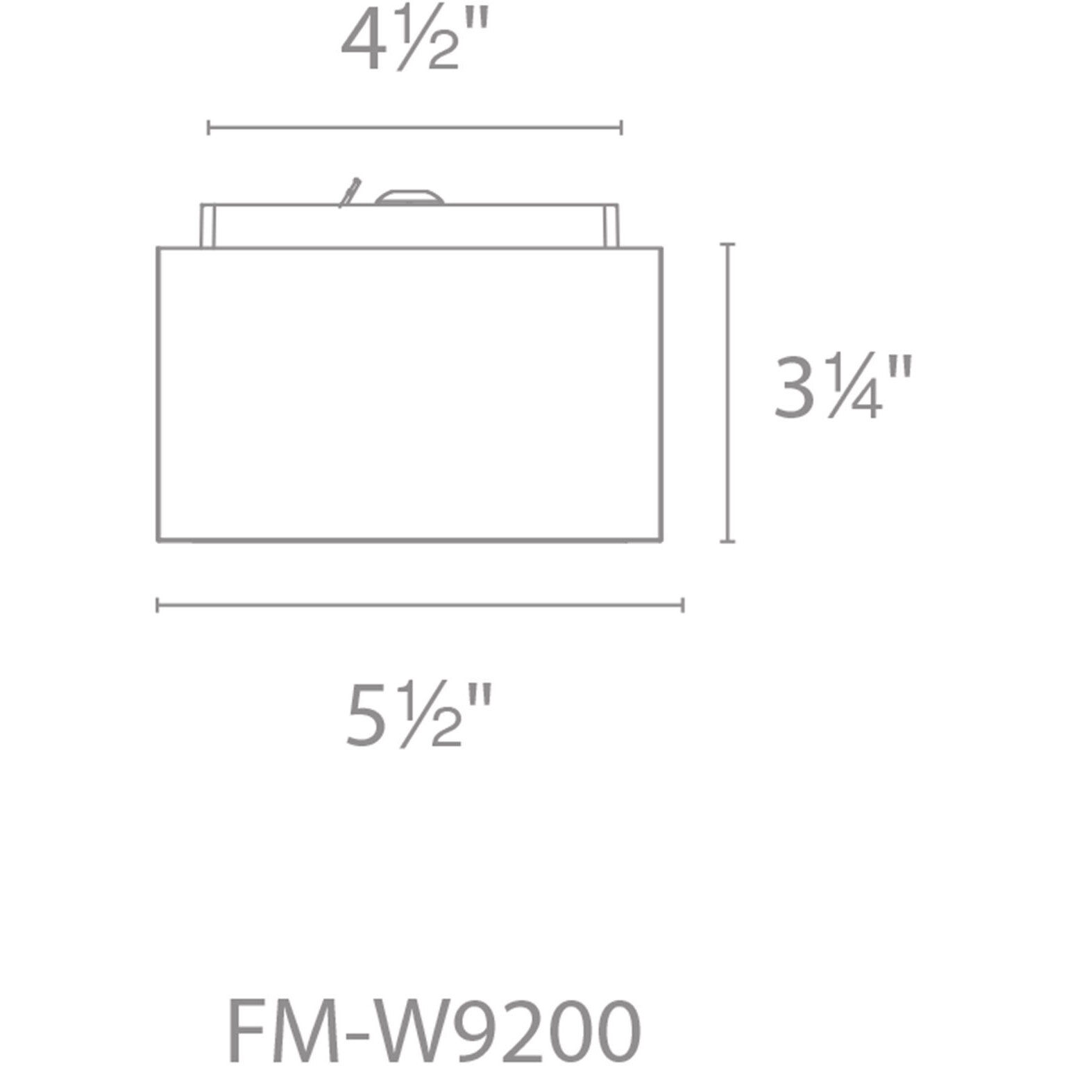 Bloc LED 5.5 inch White Flush Mount Ceiling Light in 4000K