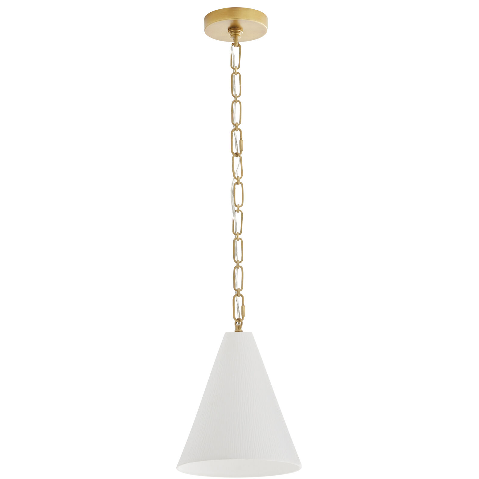 Oakland 1 Light 9 inch Matte Bone and Antique Brass Pendant Ceiling Light