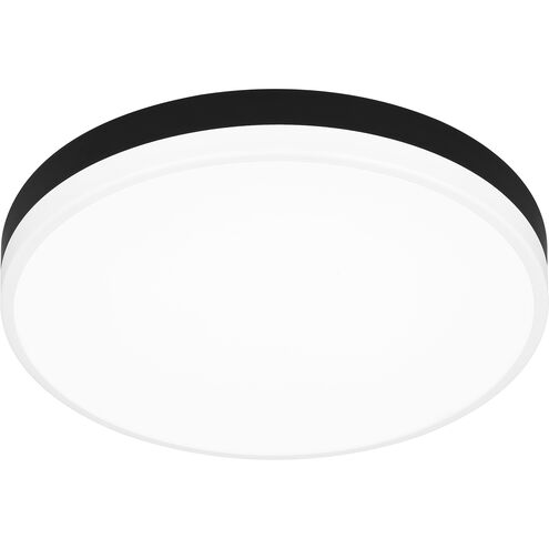 Weldin LED 15 inch Matte Black White Flush Mount Ceiling Light