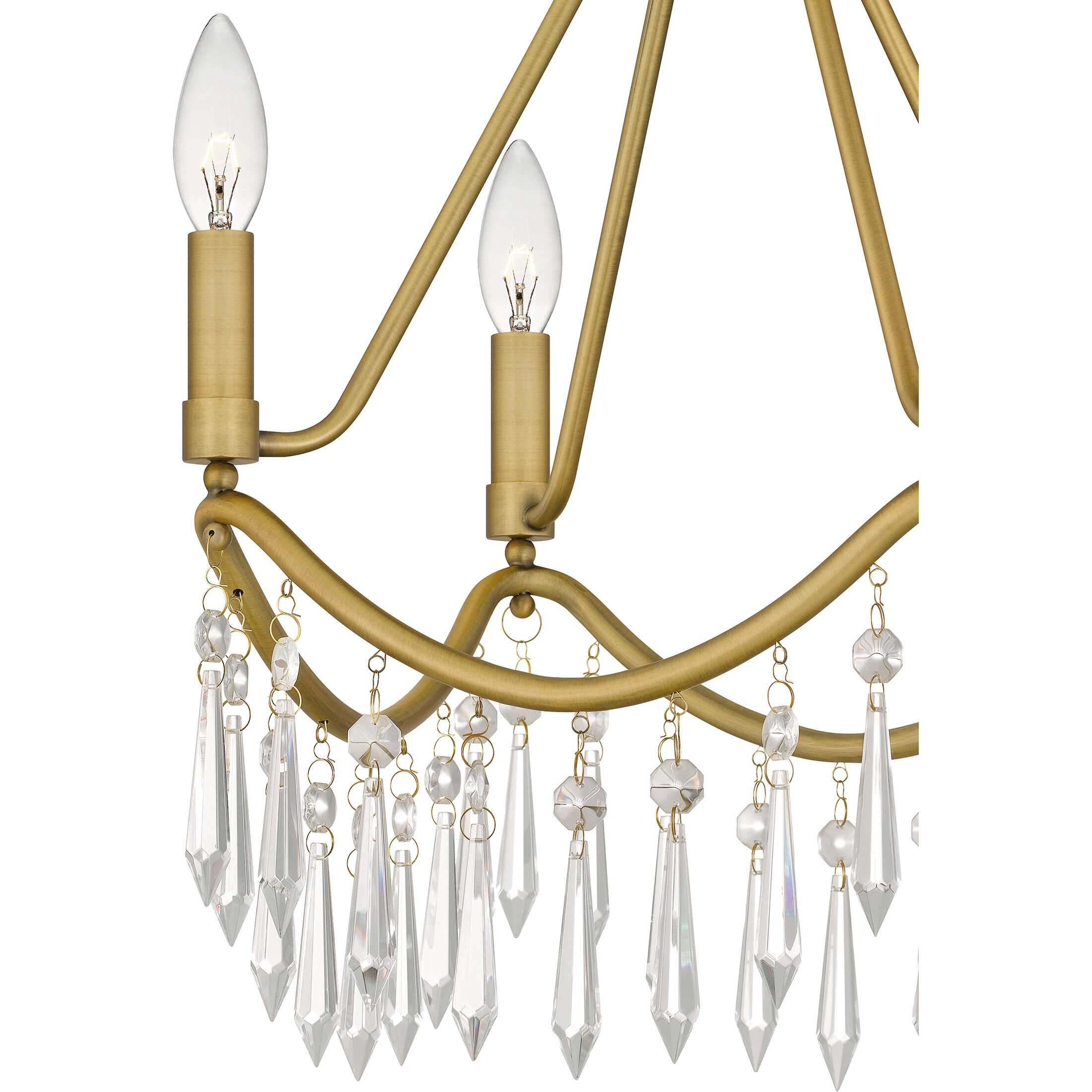 Airedale 4 Light 12 inch Aged Brass Semi-Flush Mount Ceiling Light