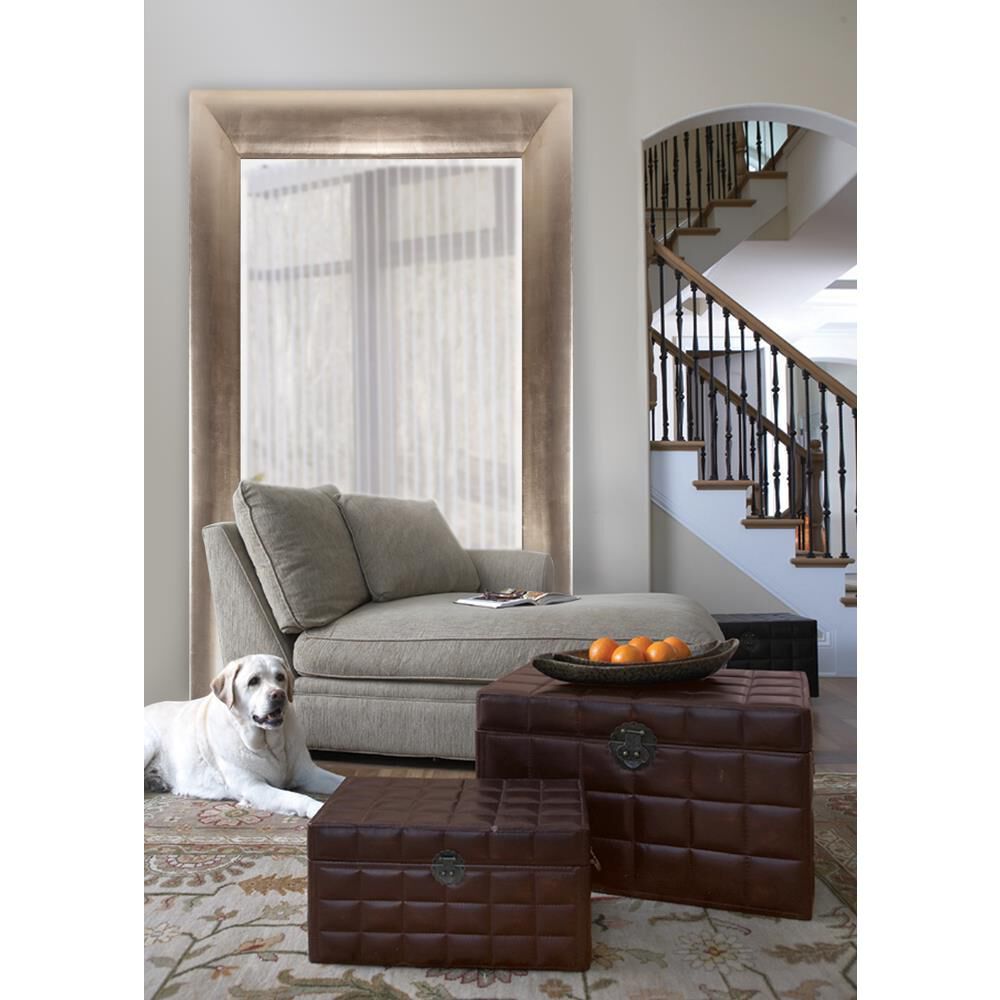 Baron 78 X 50 inch Silver Leaf Floor Mirror 