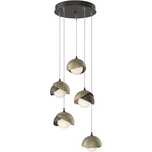 Brooklyn 5 Light 16 inch Oil Rubbed Bronze and Soft Gold Pendant Ceiling Light in Oil Rubbed Bronze/Soft Gold