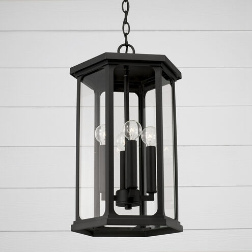 Walton 4 Light 12 inch Black Outdoor Hanging Lantern