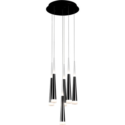 Meteor LED 14 inch Satin Dark Gray Multi Pendant Ceiling Light