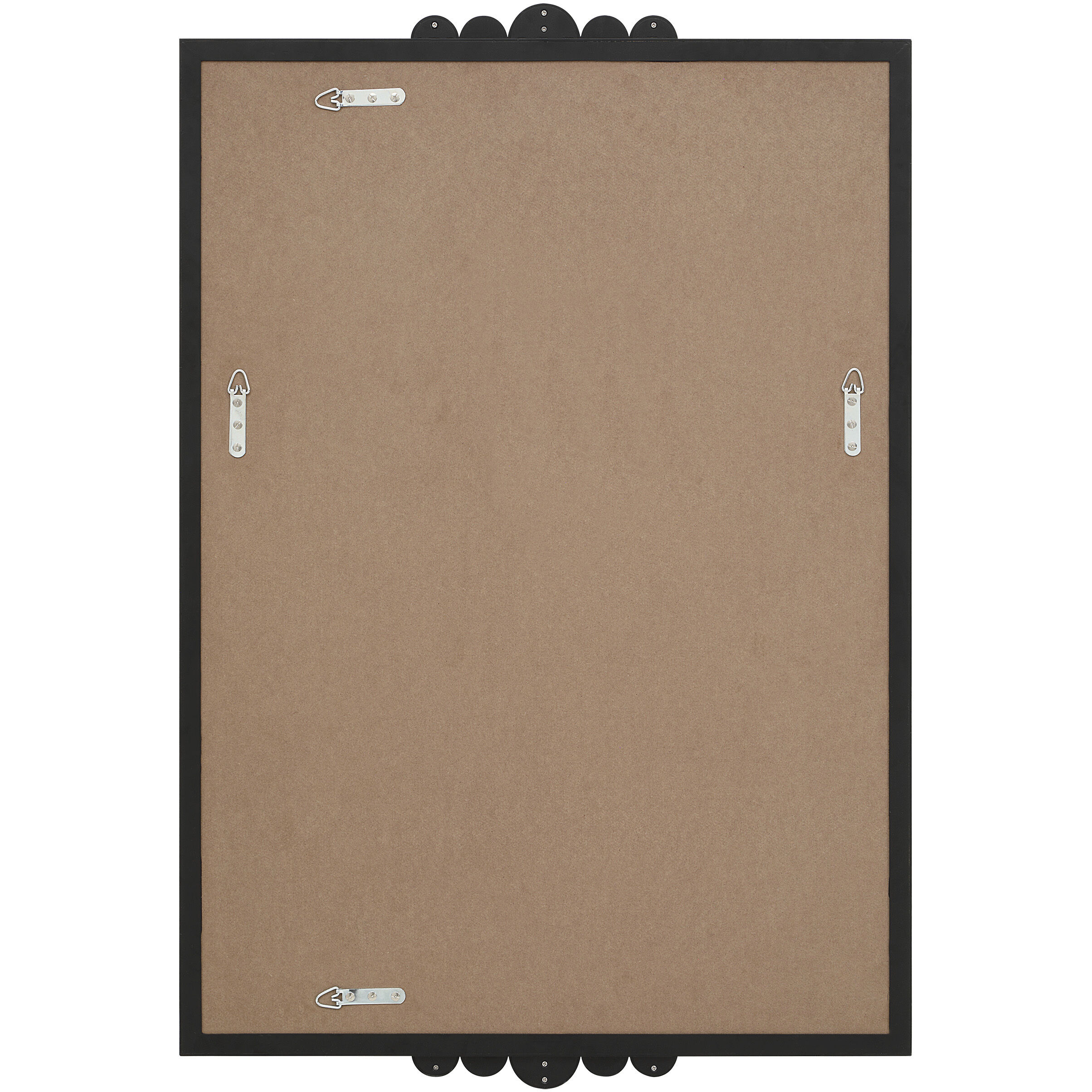 Cosmos 45 X 30 inch Matte Black Marble Wall Mirror