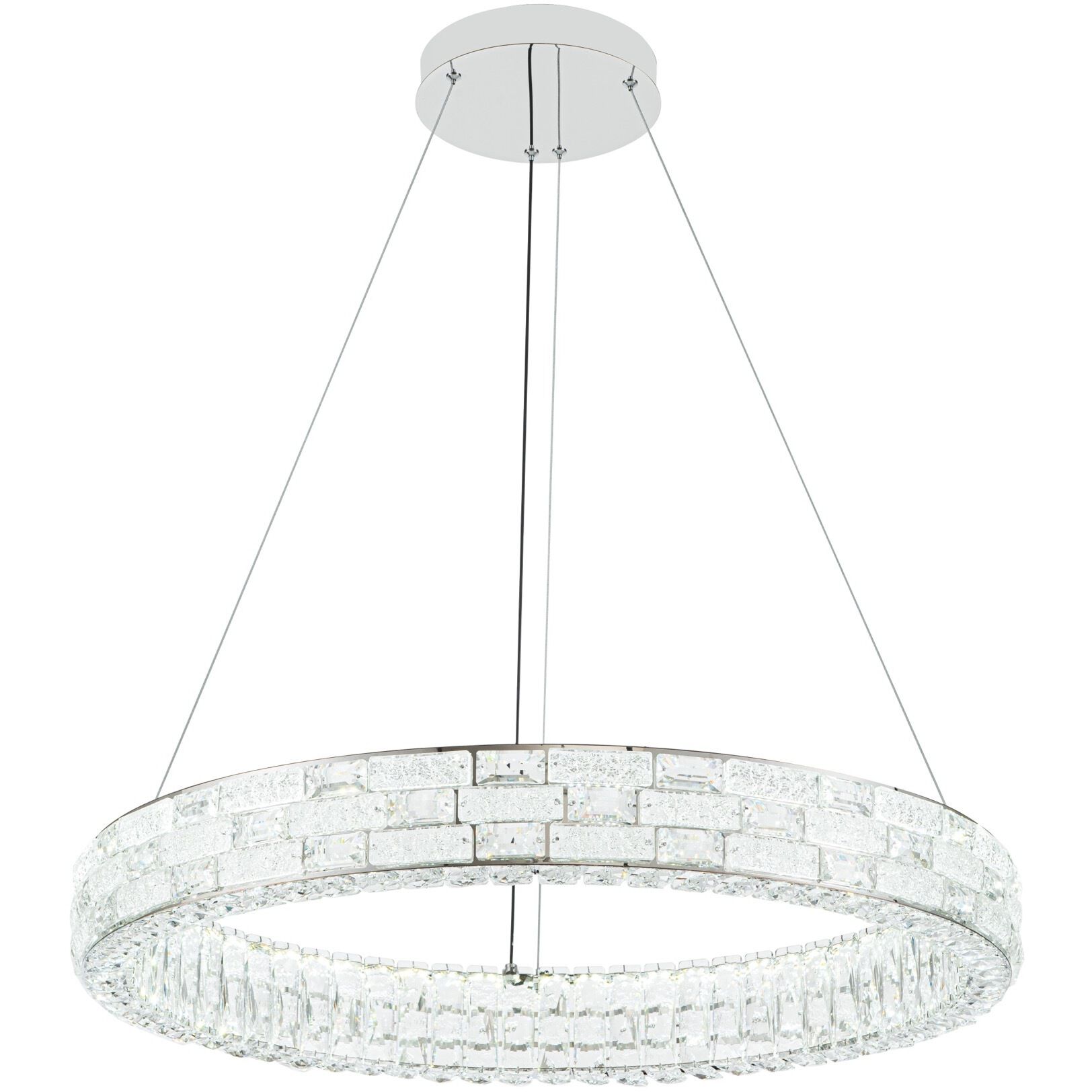 Elegance LED 29.92 inch Polished Nickel Chandelier Ceiling Light