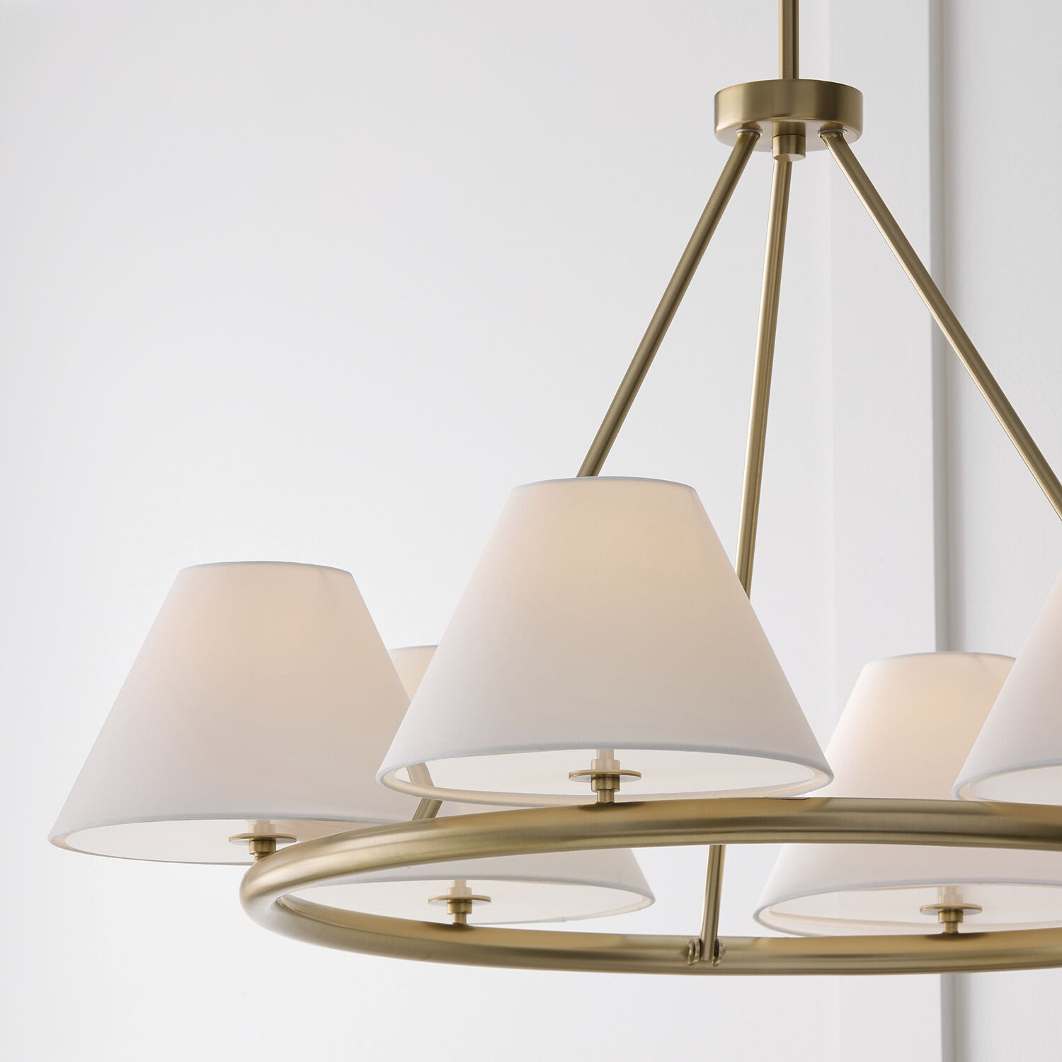 Parson 6 Light 35 inch Matte Brass Chandelier Ceiling Light