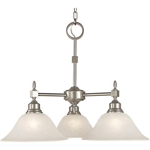 Taylor 3 Light 25 inch Antique Brass with Amber Marble Glass Shade Dinette Chandelier Ceiling Light