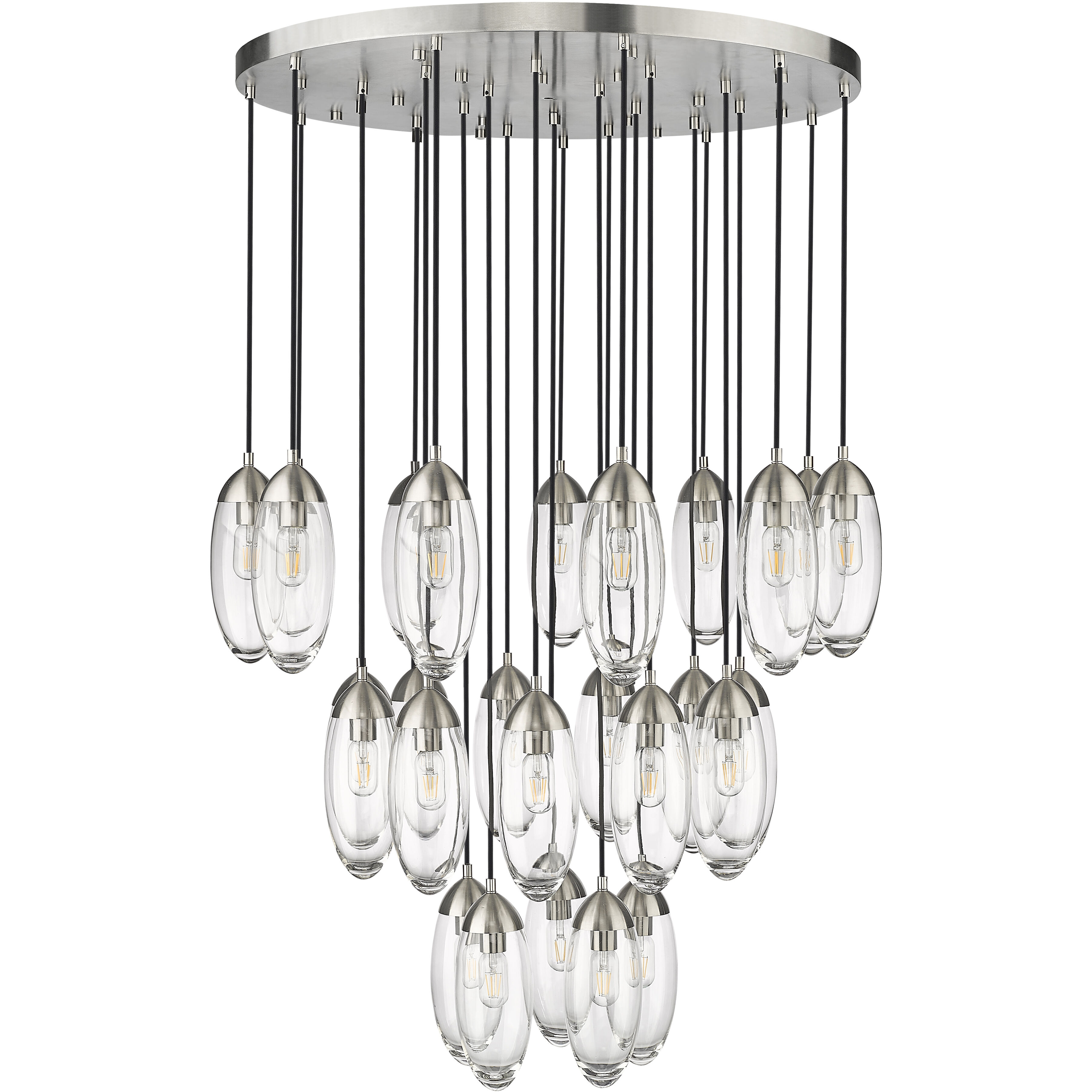 Arden 27 Light 36 inch Brushed Nickel Chandelier Ceiling Light