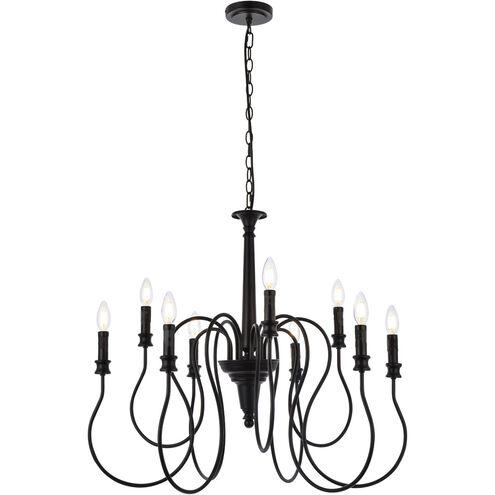 Flynx 9 Light 31 inch Black Pendant Ceiling Light