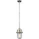 Briggs 1 Light 6 inch Weathered Zinc with Satin Nickel Mini Pendant Ceiling Light