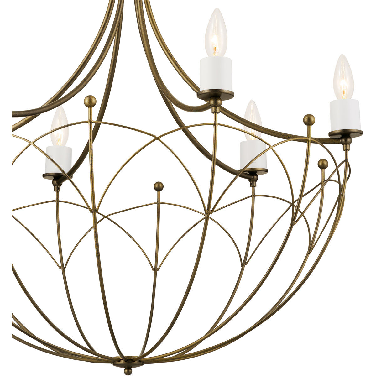 Homestead Topiary 6 Light 28 inch Character Bronze Chandelier Ceiling Light, Topiary
