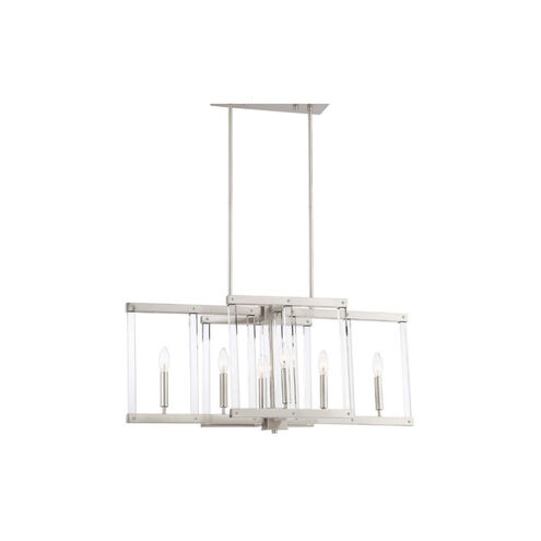 Regent 6 Light 14 inch Polished Nickel with Acrylic Chandelier Ceiling Light