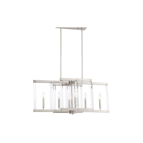 Regent 6 Light 14 inch Polished Nickel with Acrylic Chandelier Ceiling Light