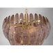 Marclaire 15 Light 32.75 inch Legacy Brass Pendant Ceiling Light in Brown Textured Handmade Glass