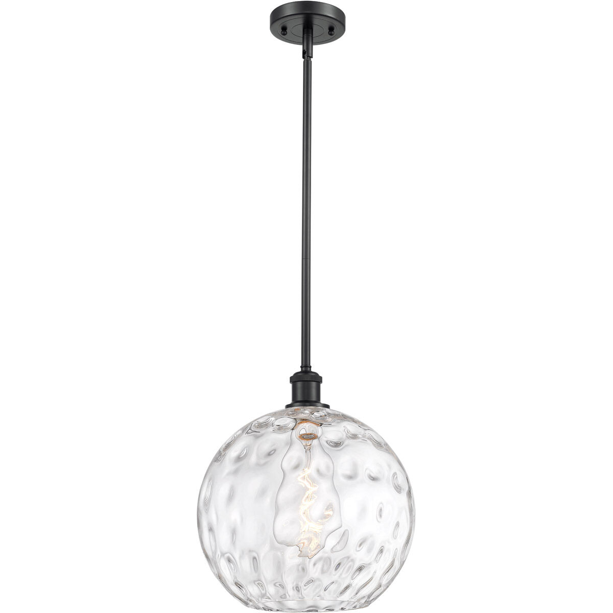 Ballston Athens Water Glass 1 Light 12 inch Matte Black Mini Pendant Ceiling Light