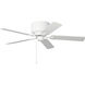 Linden 52 Hugger 52 inch Matte White Ceiling Fan