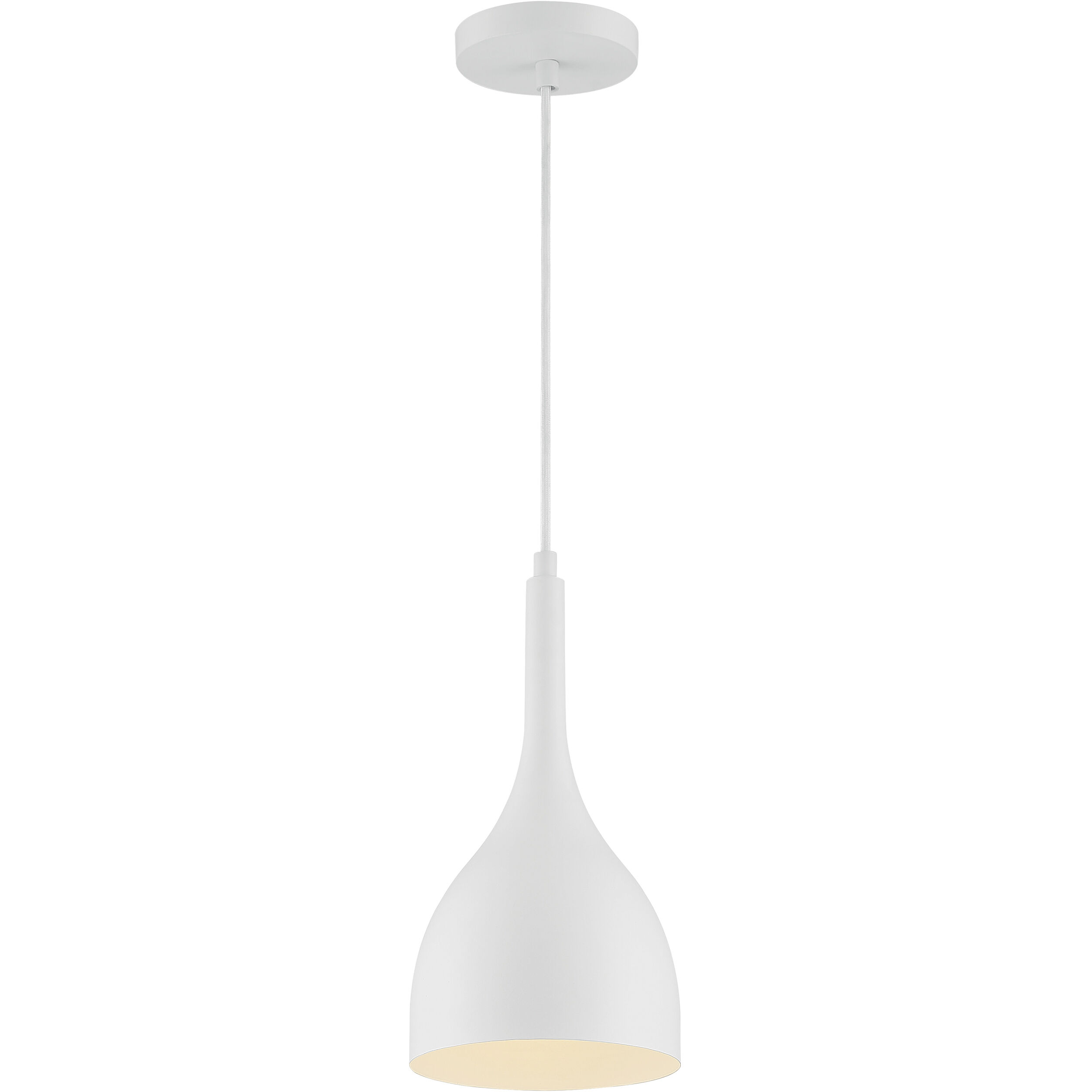 Bellcap 1 Light 7 inch Matte White Pendant Ceiling Light