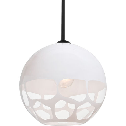Rocky 1 Light Black Stem Pendant Ceiling Light