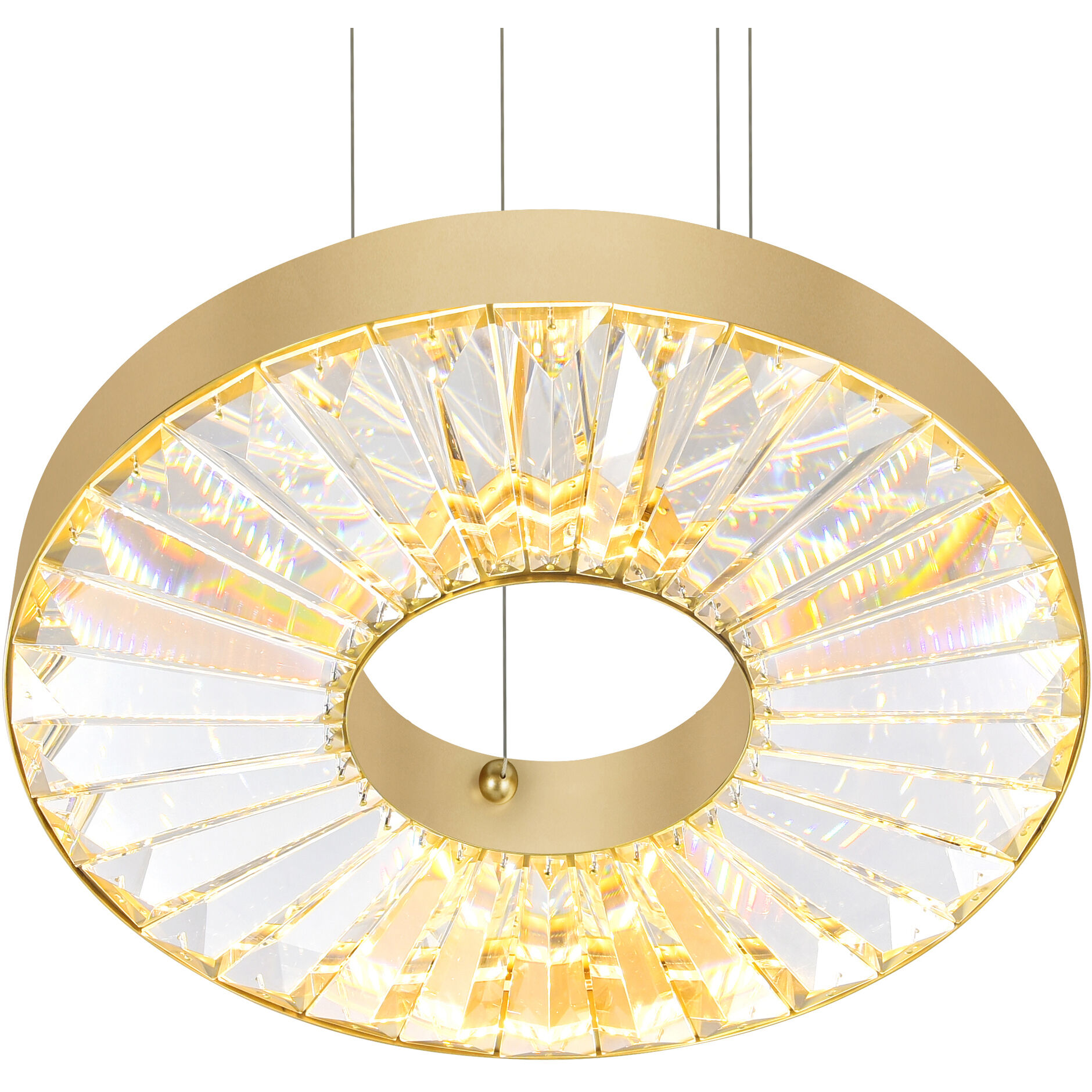 Bjoux LED 16 inch Brass Down Chandelier Ceiling Light