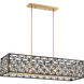 Brookcrest 8 Light 39.38 inch Sand Coal with Gold Leaf Island Light Ceiling Light
