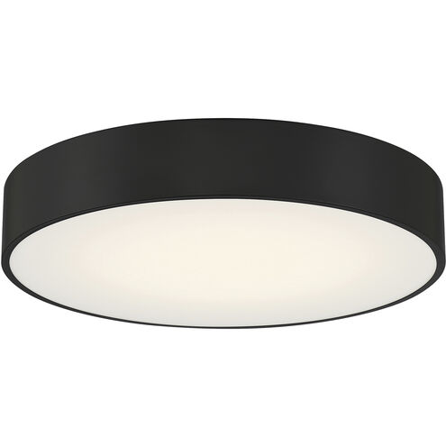 Como LED 17.75 inch Black and White Flush Mount Ceiling Light