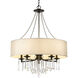 Echelon 5 Light 26 inch Matte Black Chandelier Ceiling Light in Bridal Veil