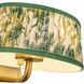 Alora Mood Scout 2 Light 8.13 inch Brushed Gold and Green Linen Wall/Vanity Light Wall Light